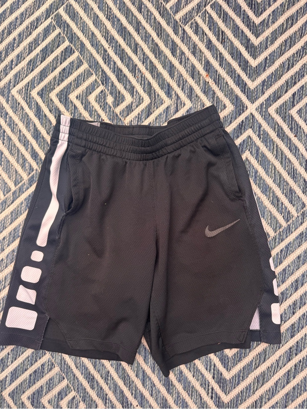 Nike Black Dri-FIT Athletic Shorts with White Accents